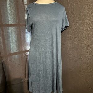 GAP Charcoal Gray Short-Sleeve T-Shirt Dress